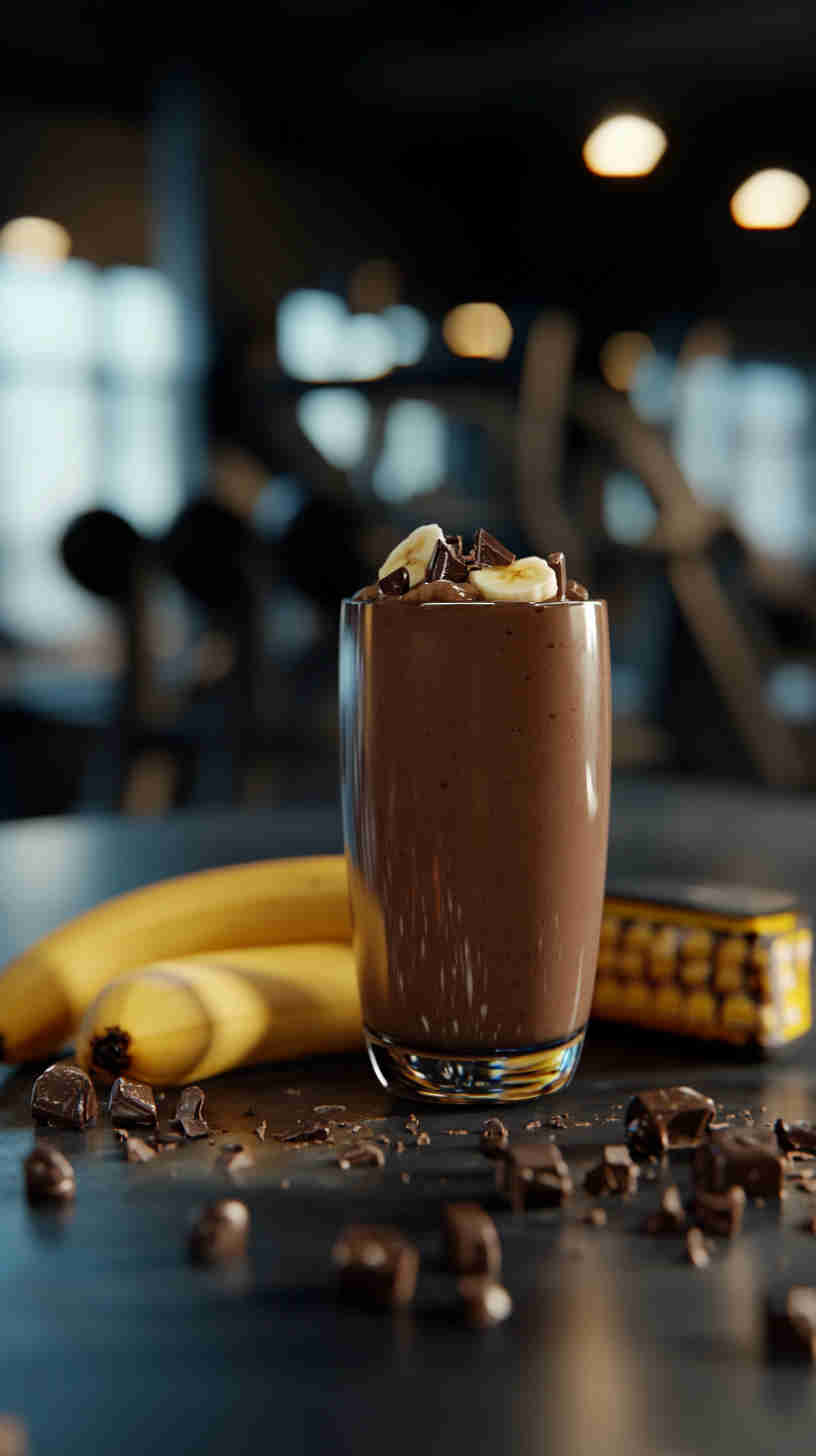 Dark Chocolate Banana Protein Shake