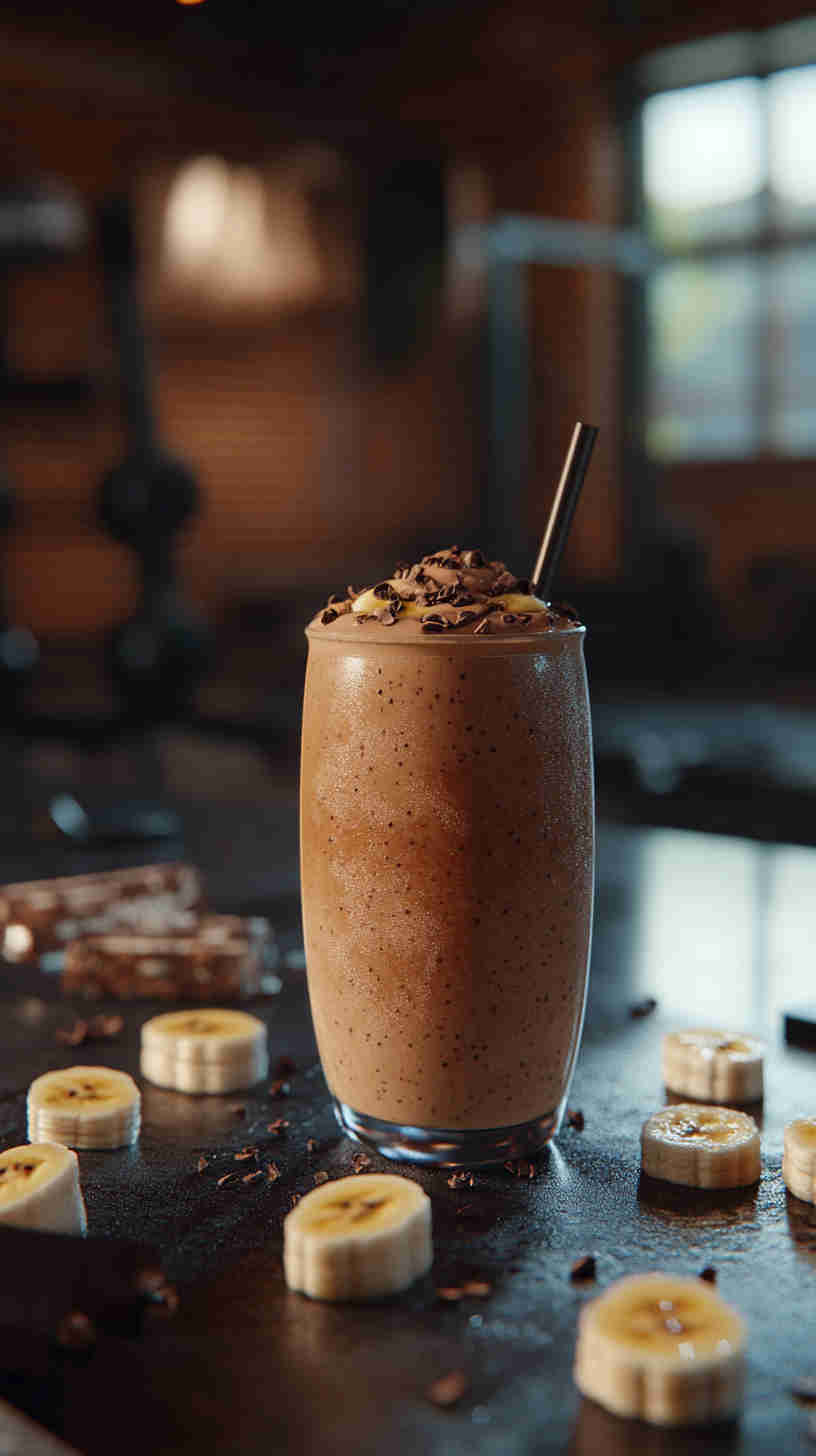 Dark Chocolate Banana Protein Shake