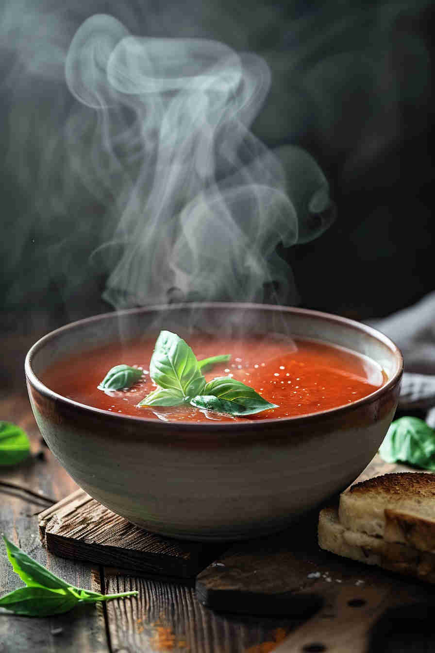 Easy Creamy Tomato Soup & Grilled Cheese