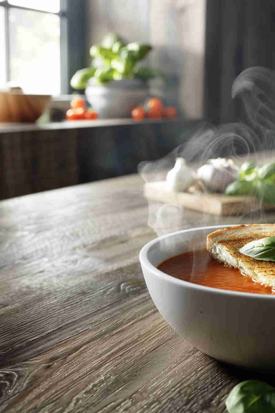 Easy Creamy Tomato Soup & Grilled Cheese
