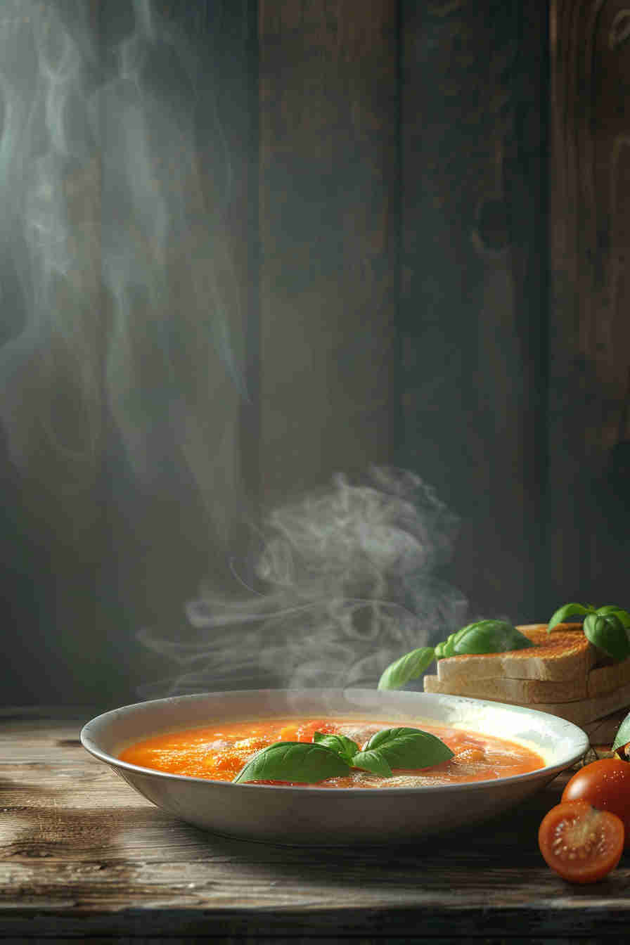 Easy Creamy Tomato Soup & Grilled Cheese