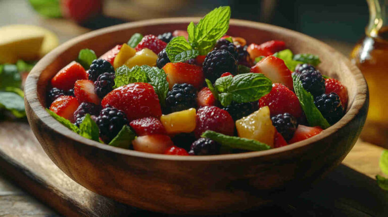 Fresh Mixed Berry Salad with Mint