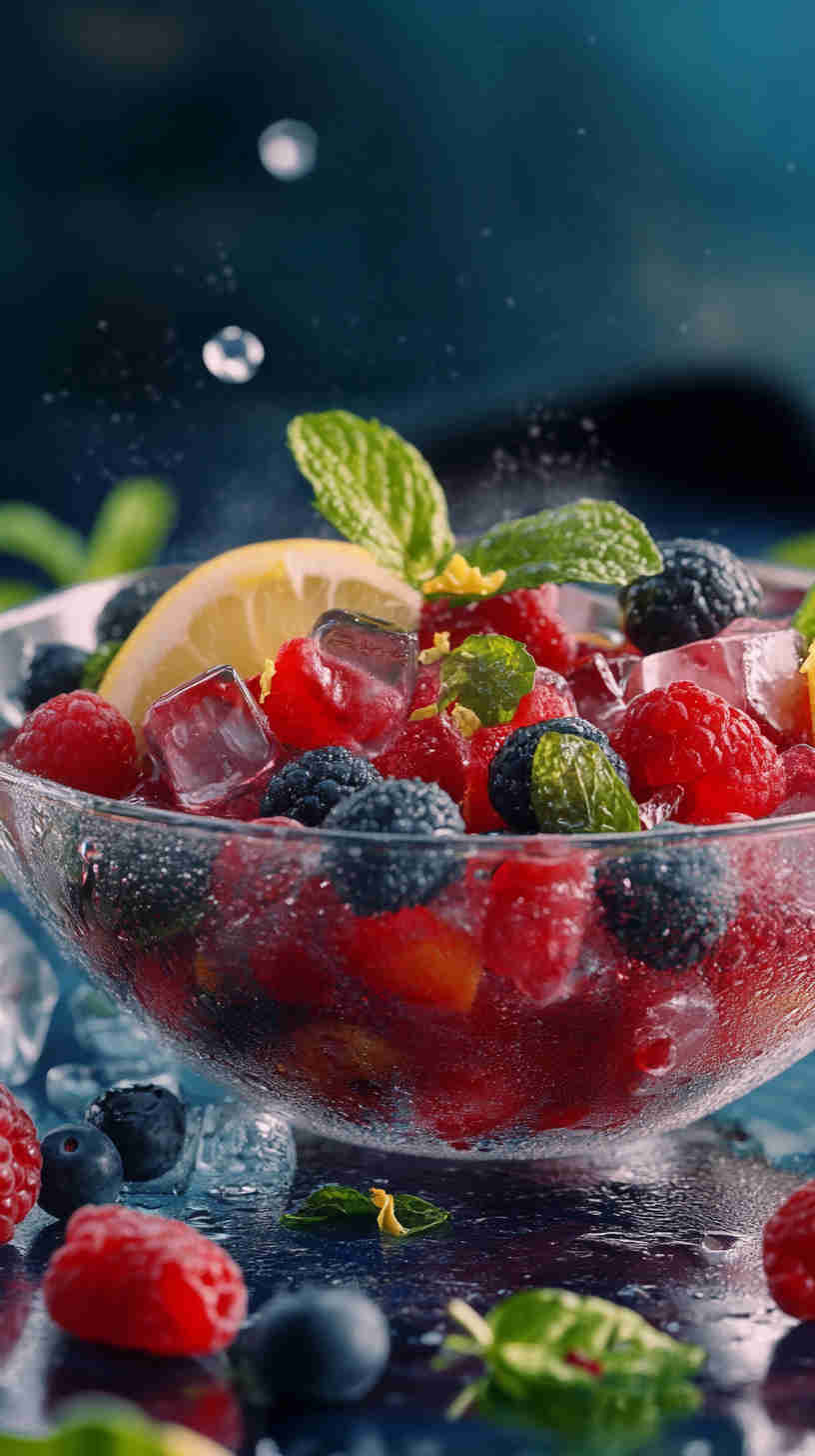 Fresh Mixed Berry Salad with Mint