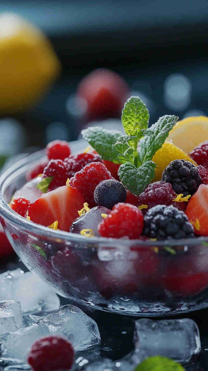 Fresh Mixed Berry Salad with Mint