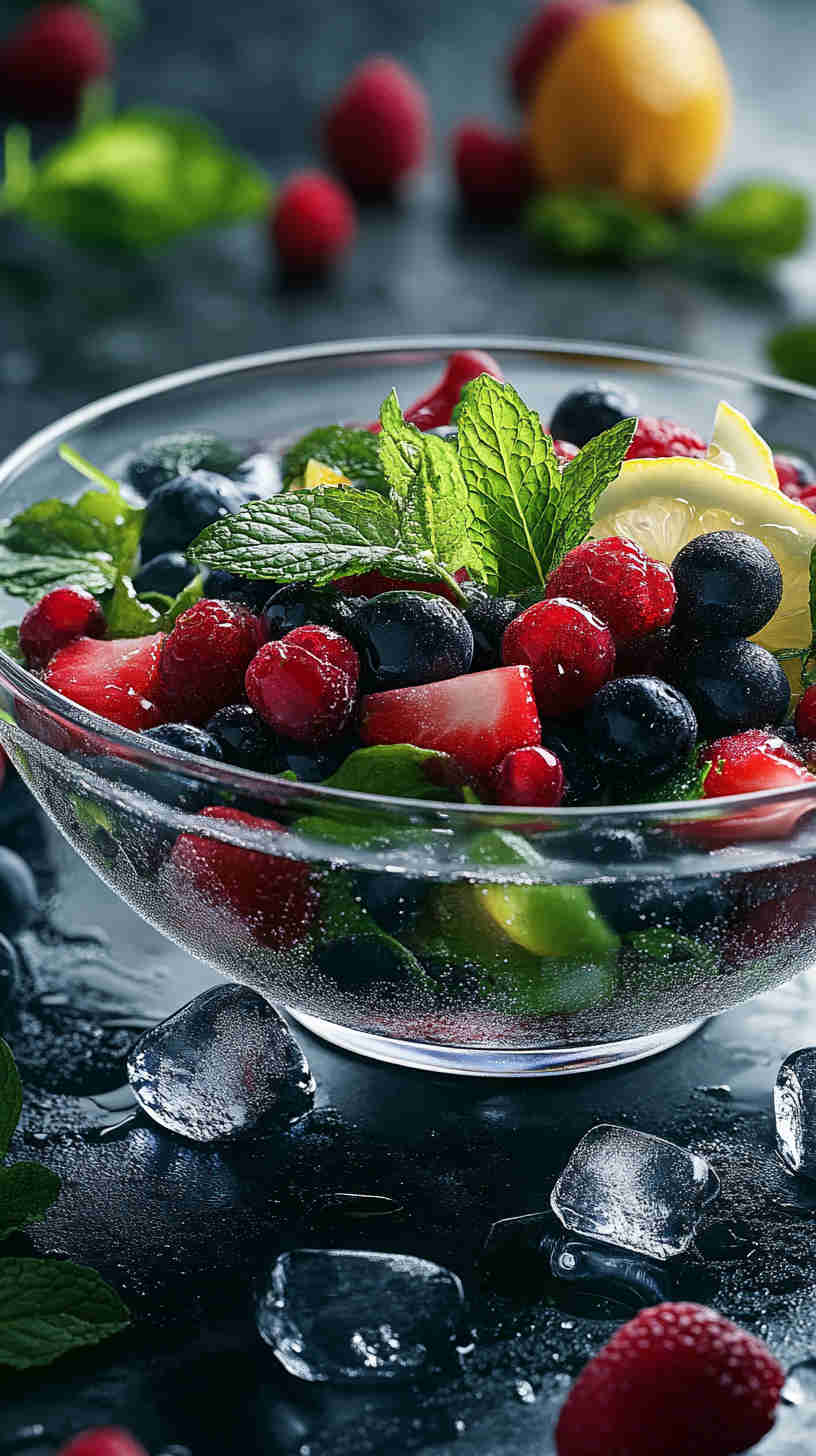 Fresh Mixed Berry Salad with Mint