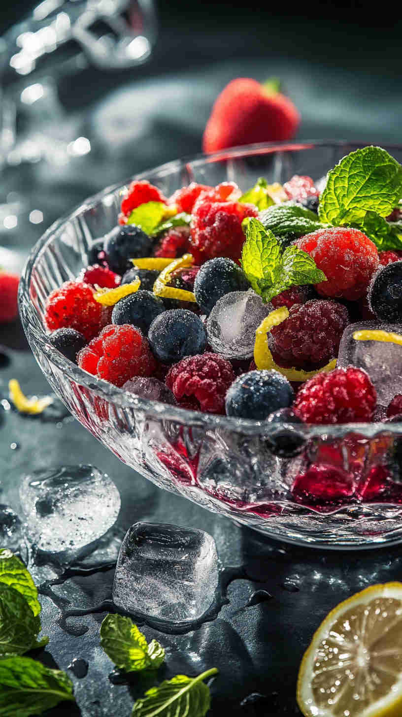 Fresh Mixed Berry Salad with Mint