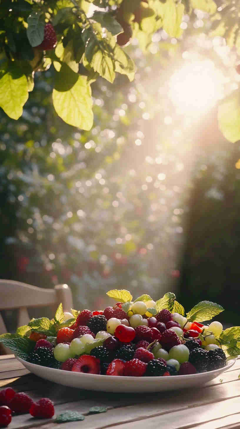 Fresh Mixed Berry Salad with Mint