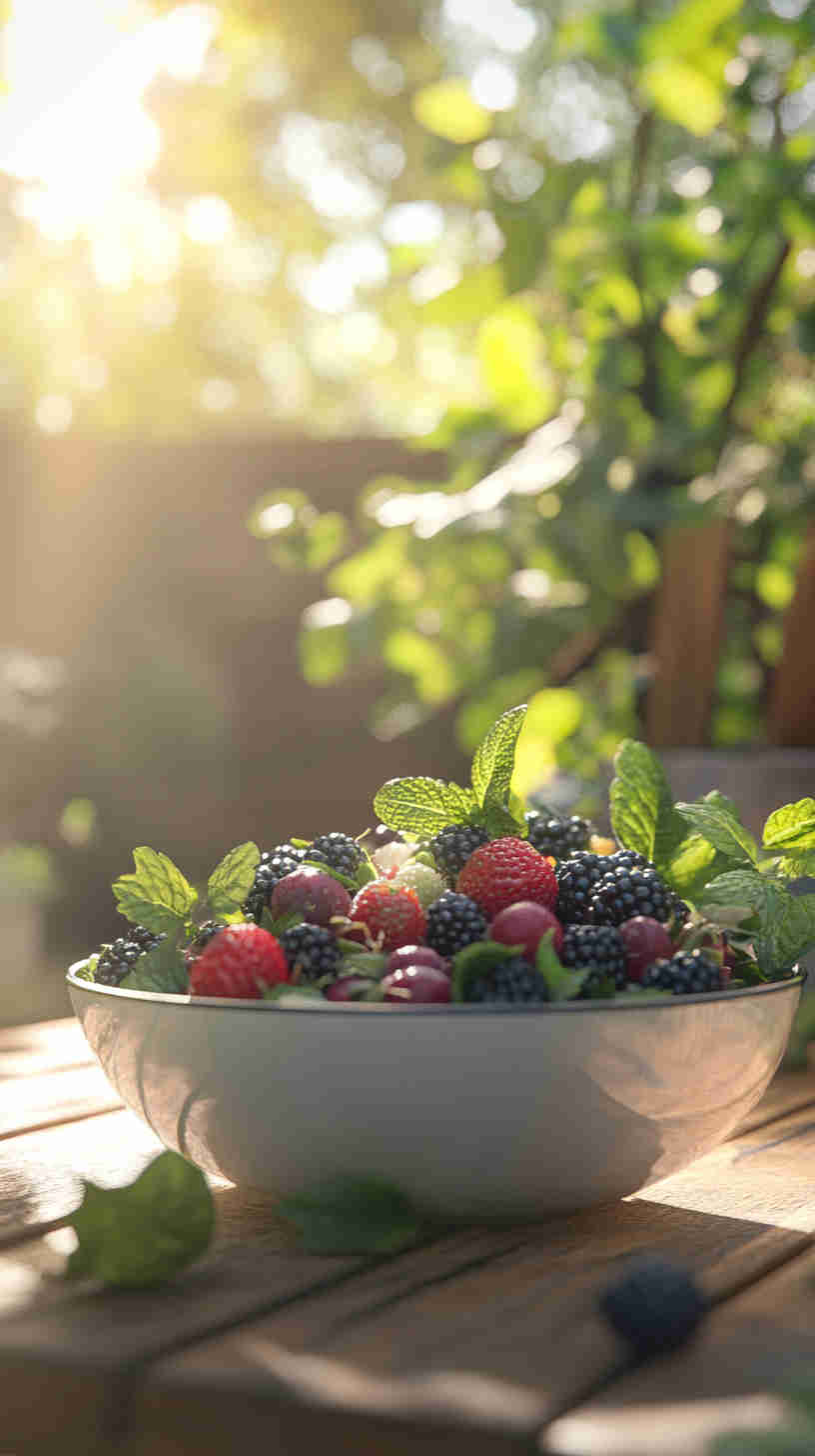 Fresh Mixed Berry Salad with Mint