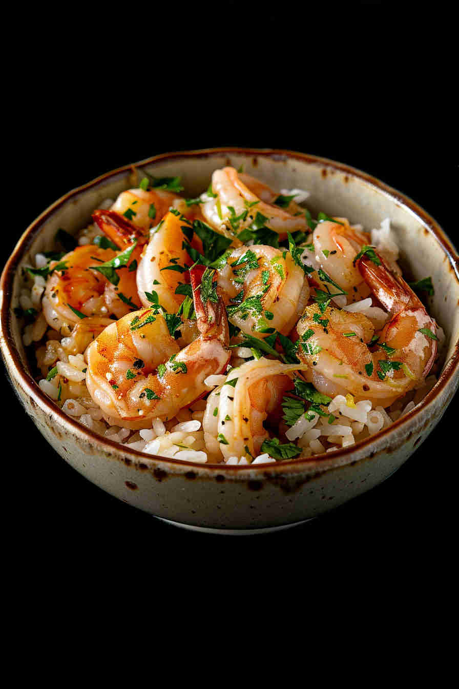 Garlic Butter Shrimp and Rice