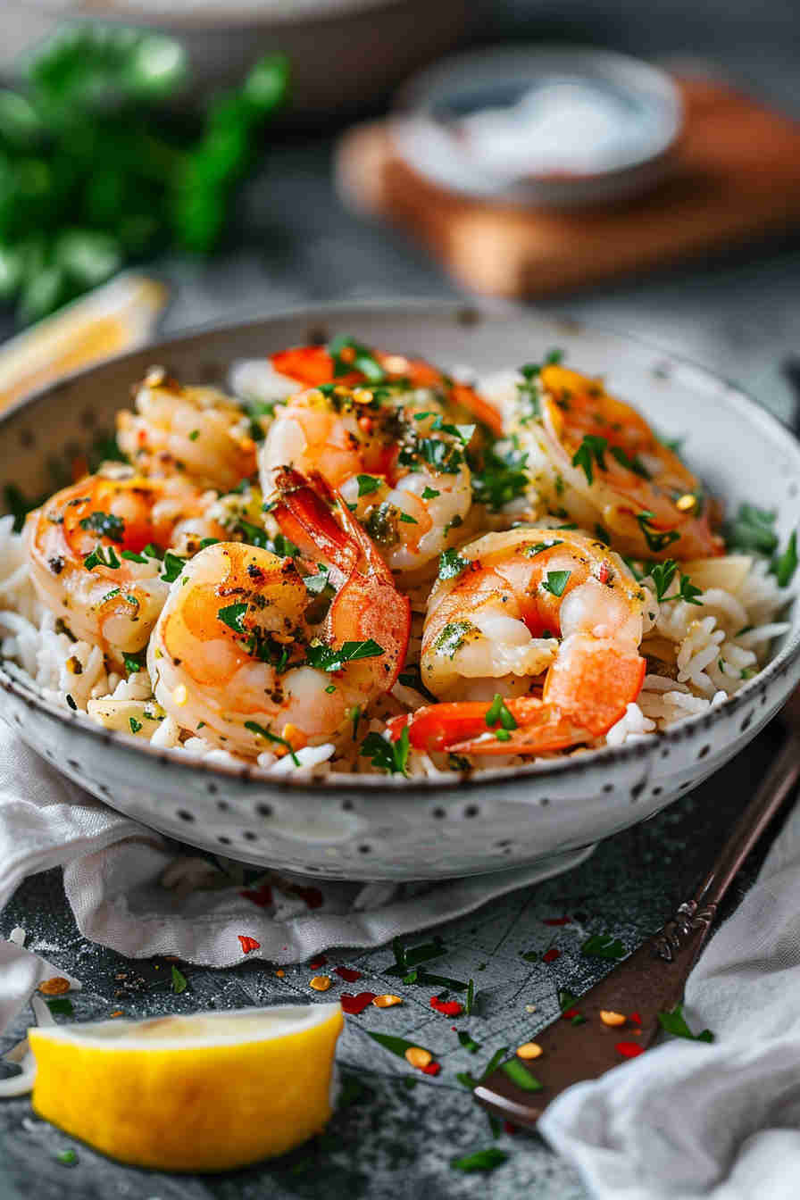 Garlic Butter Shrimp and Rice