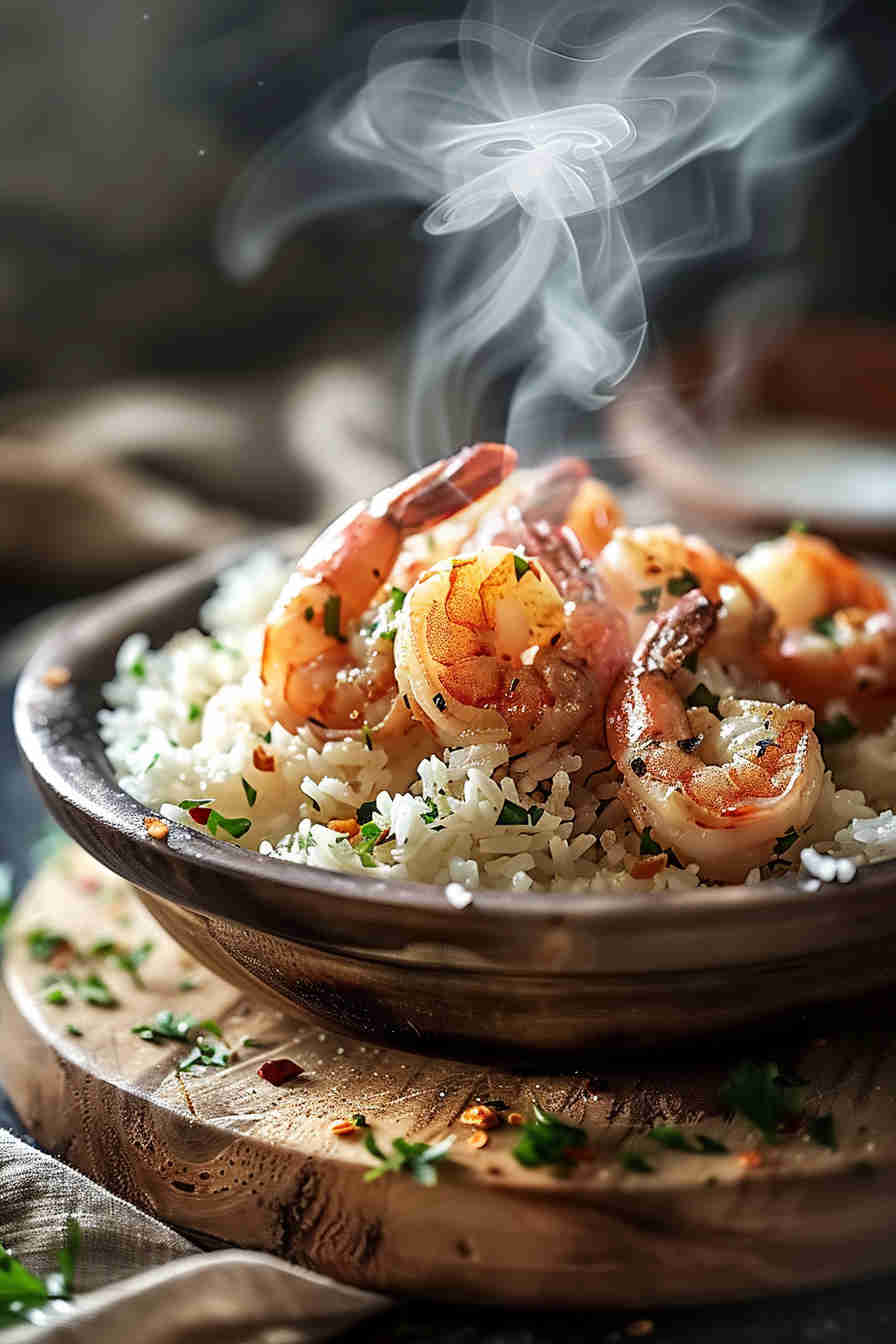 Garlic Butter Shrimp and Rice