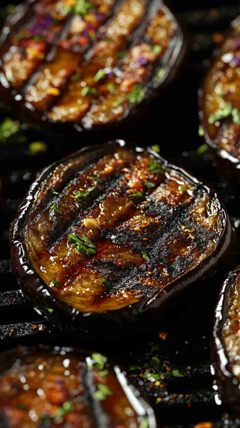 Grilled Aubergine with Lemon and Olive Oil