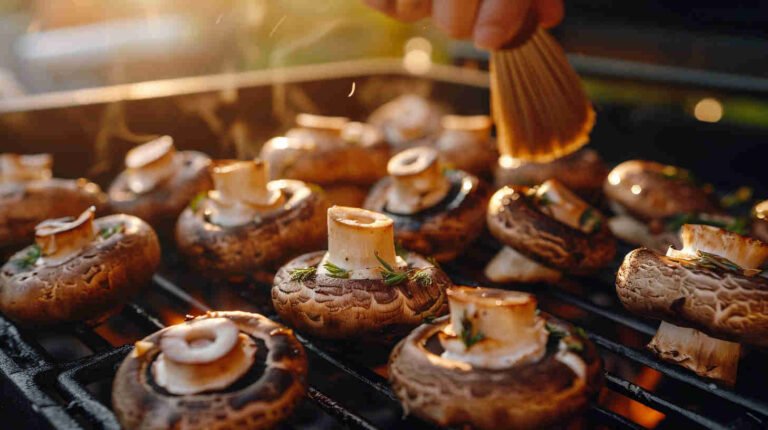 Grilled Mushrooms with Soy Ginger Marinade