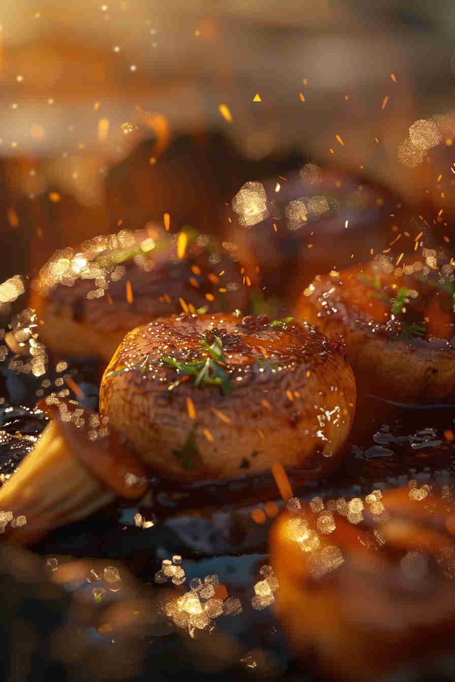 Grilled Mushrooms with Soy Ginger Marinade