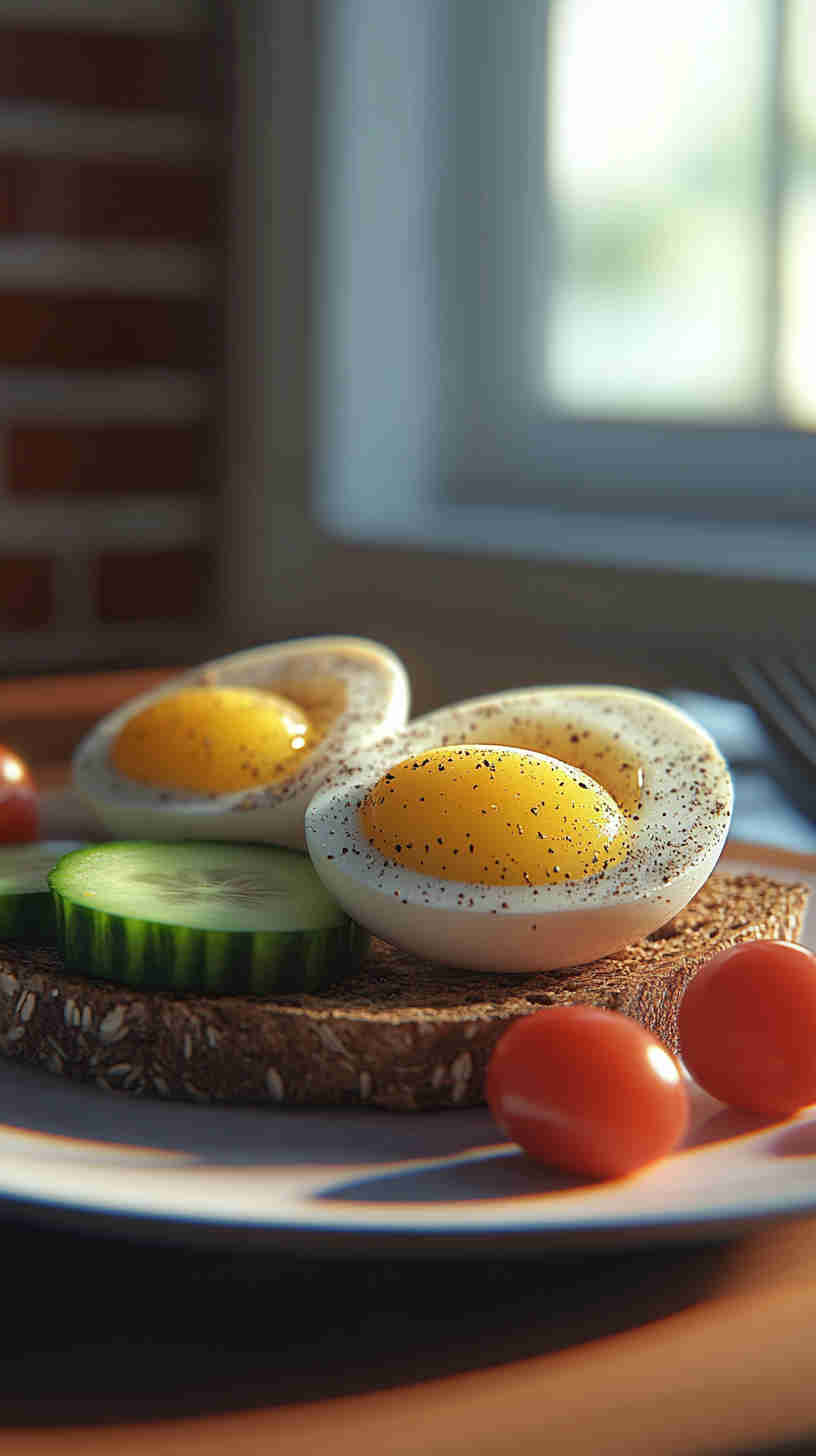 Hard-Boiled Eggs & Whole Wheat Toast