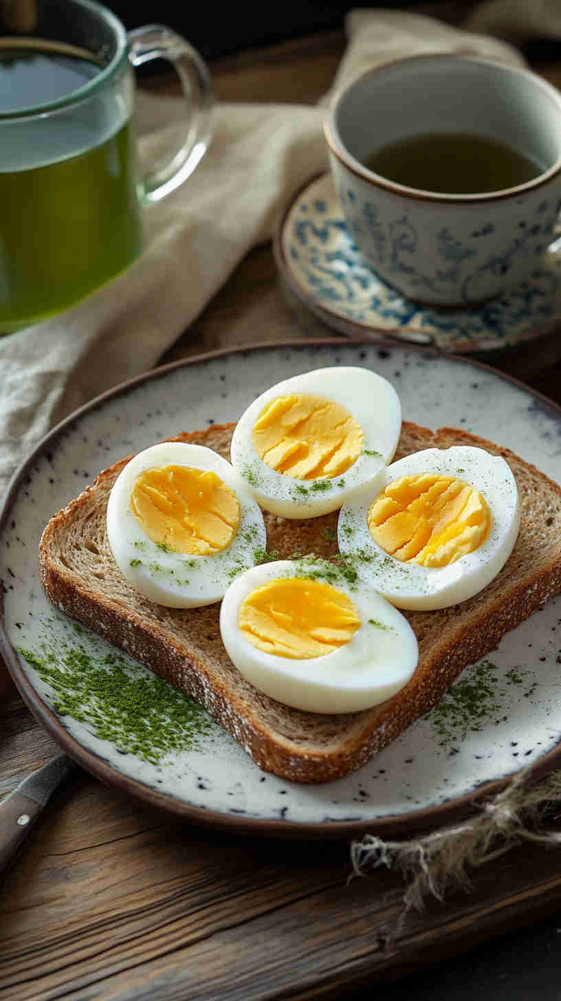 Hard-Boiled Eggs & Whole Wheat Toast