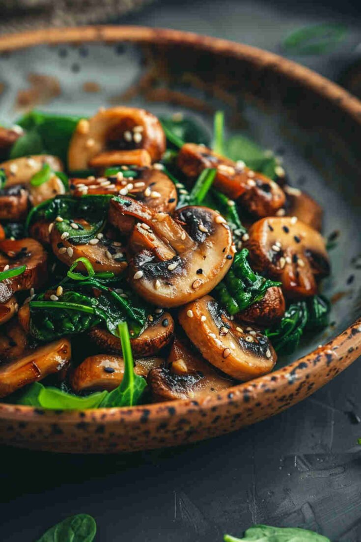Healthy Mushroom and Spinach Stir-Fry