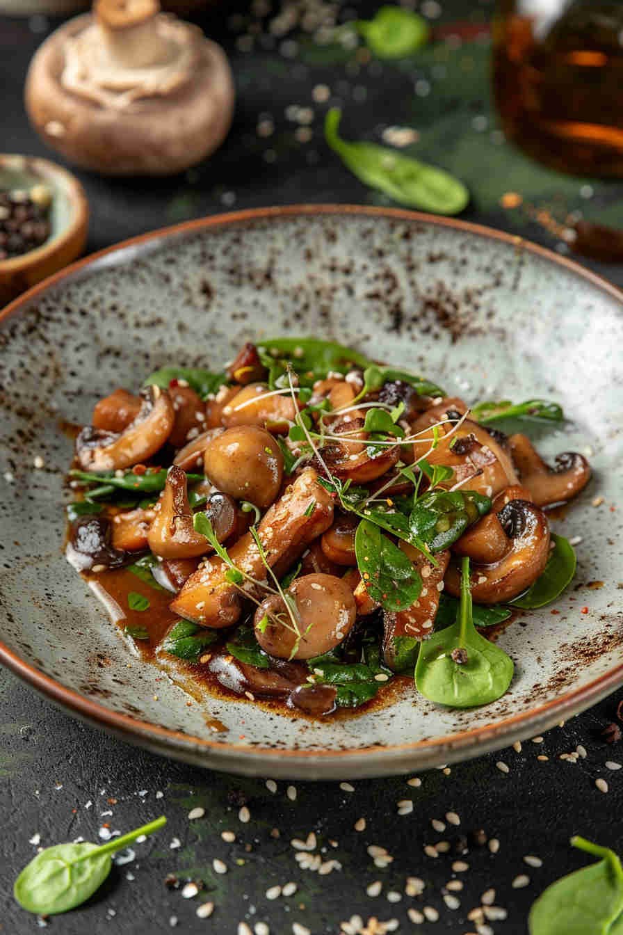 Healthy Mushroom and Spinach Stir-Fry