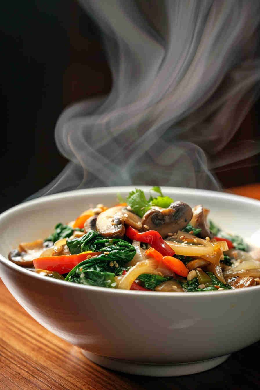Healthy Mushroom and Spinach Stir-Fry