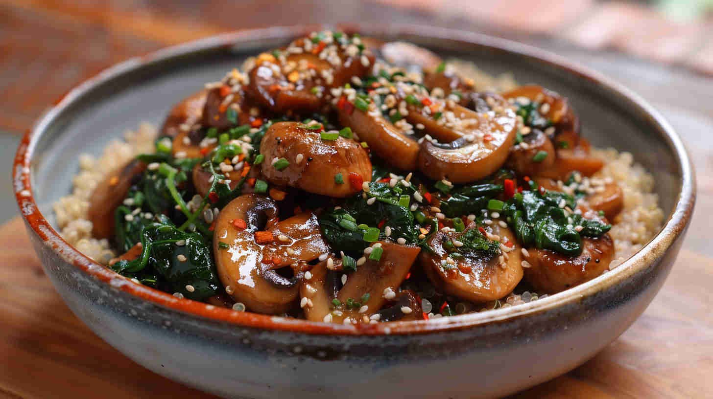 Healthy Mushroom and Spinach Stir-Fry