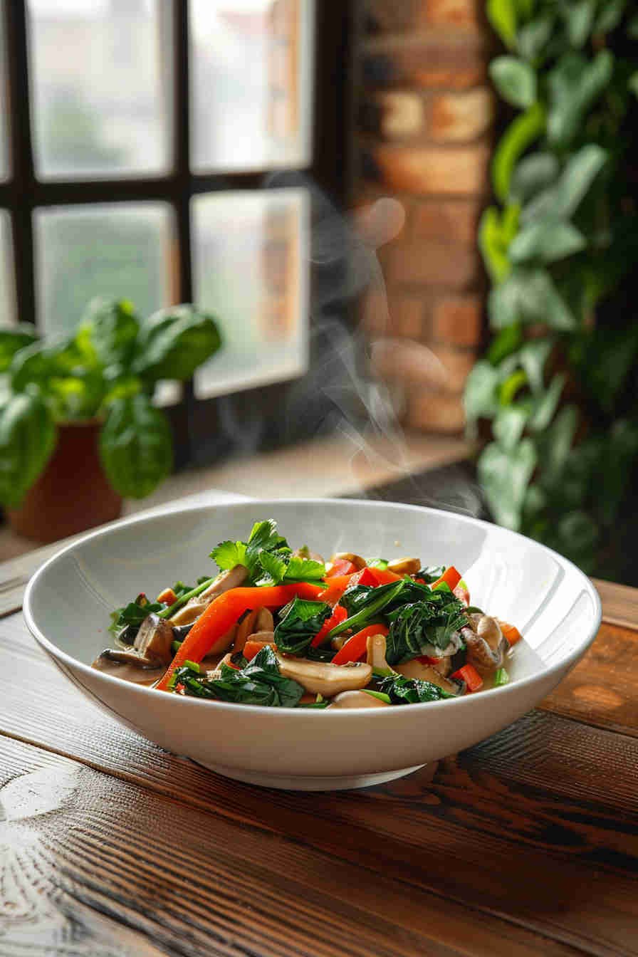 Healthy Mushroom and Spinach Stir-Fry