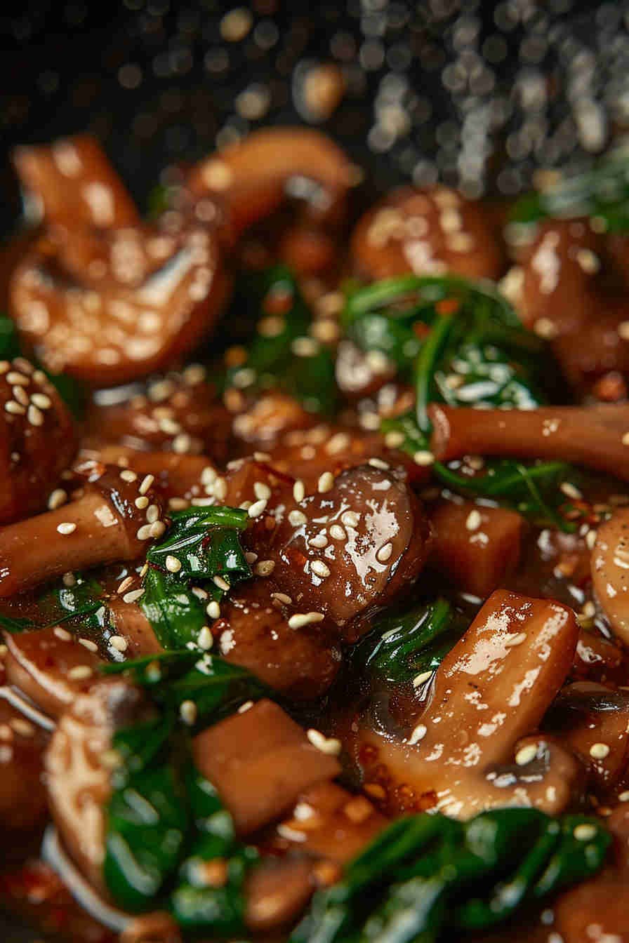 Healthy Mushroom and Spinach Stir-Fry