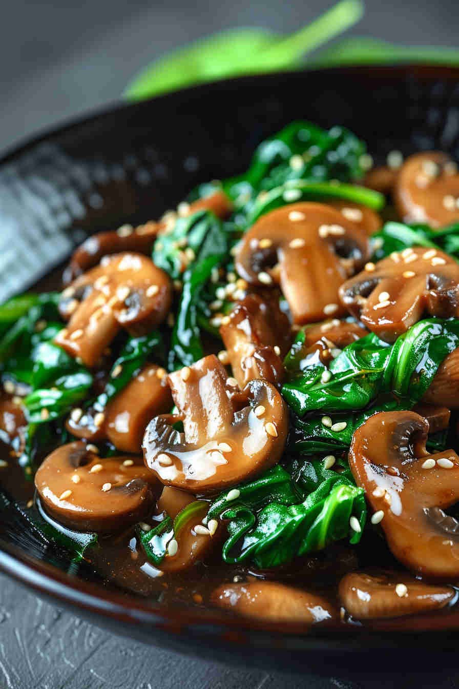 Healthy Mushroom and Spinach Stir-Fry