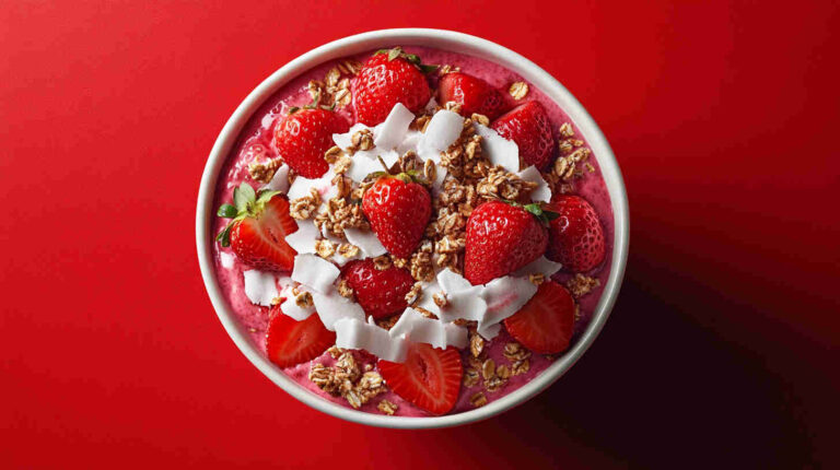 Healthy Strawberry Acai Refresher Bowl