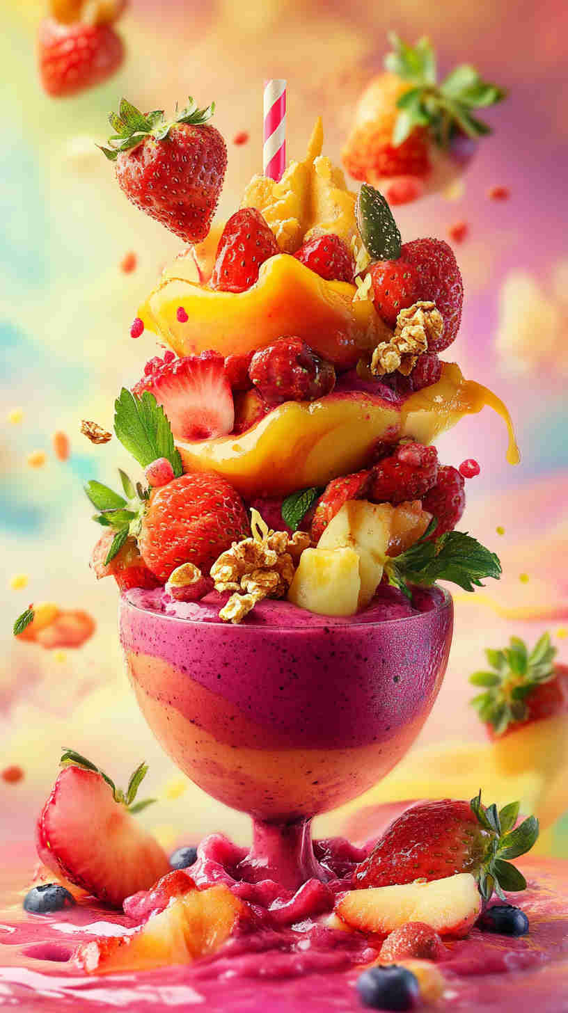 Healthy Strawberry Acai Refresher Bowl