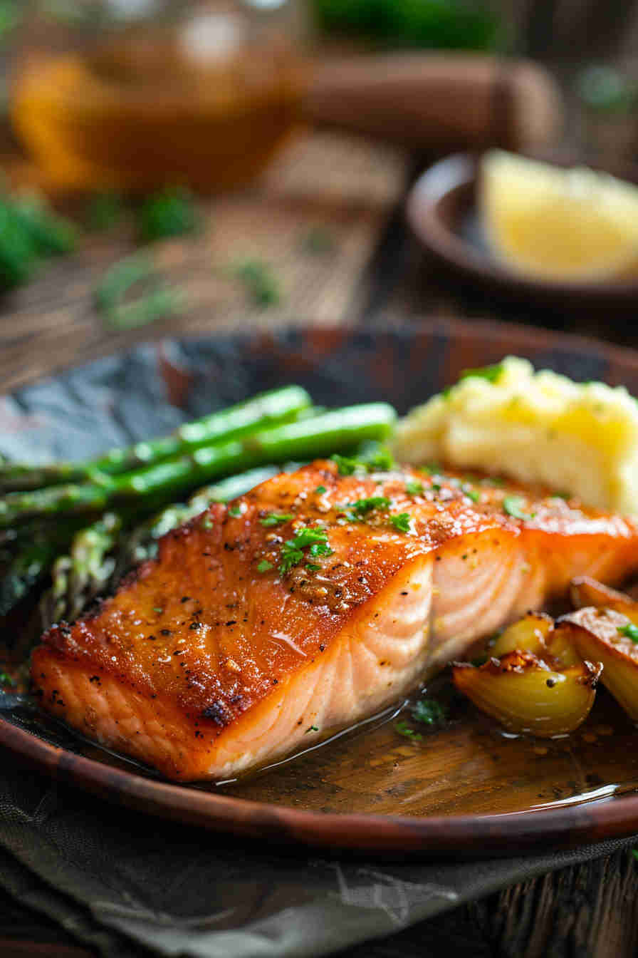 Honey Garlic Glazed Salmon
