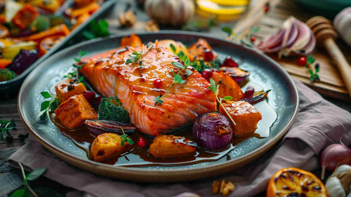 Honey Garlic Glazed Salmon