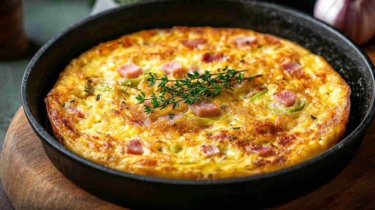 Leek, Ham & Gruyère Frittata
