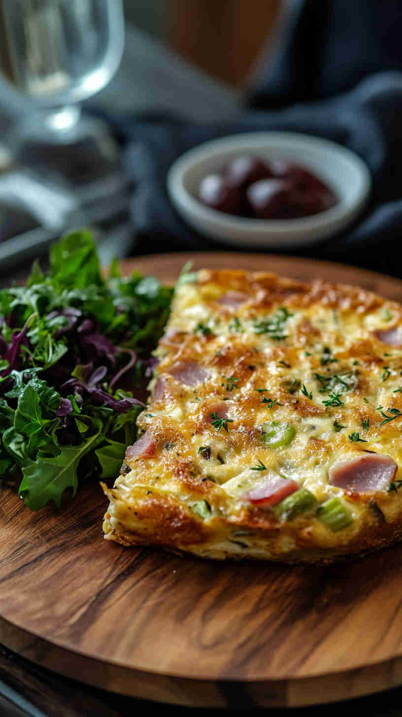 Leek, Ham & Gruyère Frittata