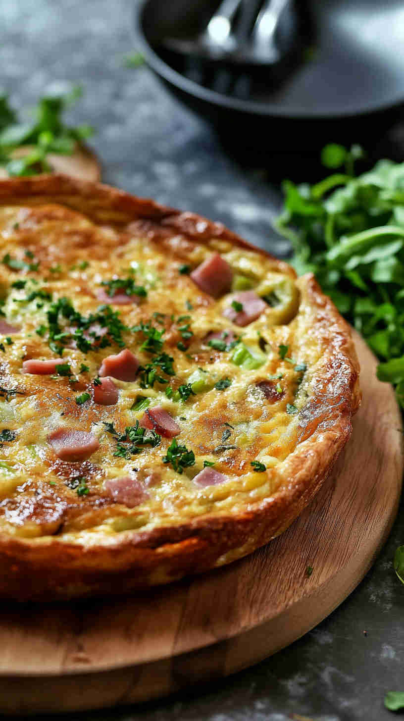 Leek, Ham & Gruyère Frittata