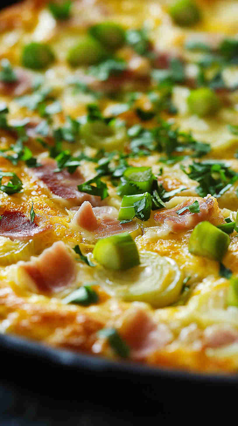 Leek, Ham & Gruyère Frittata