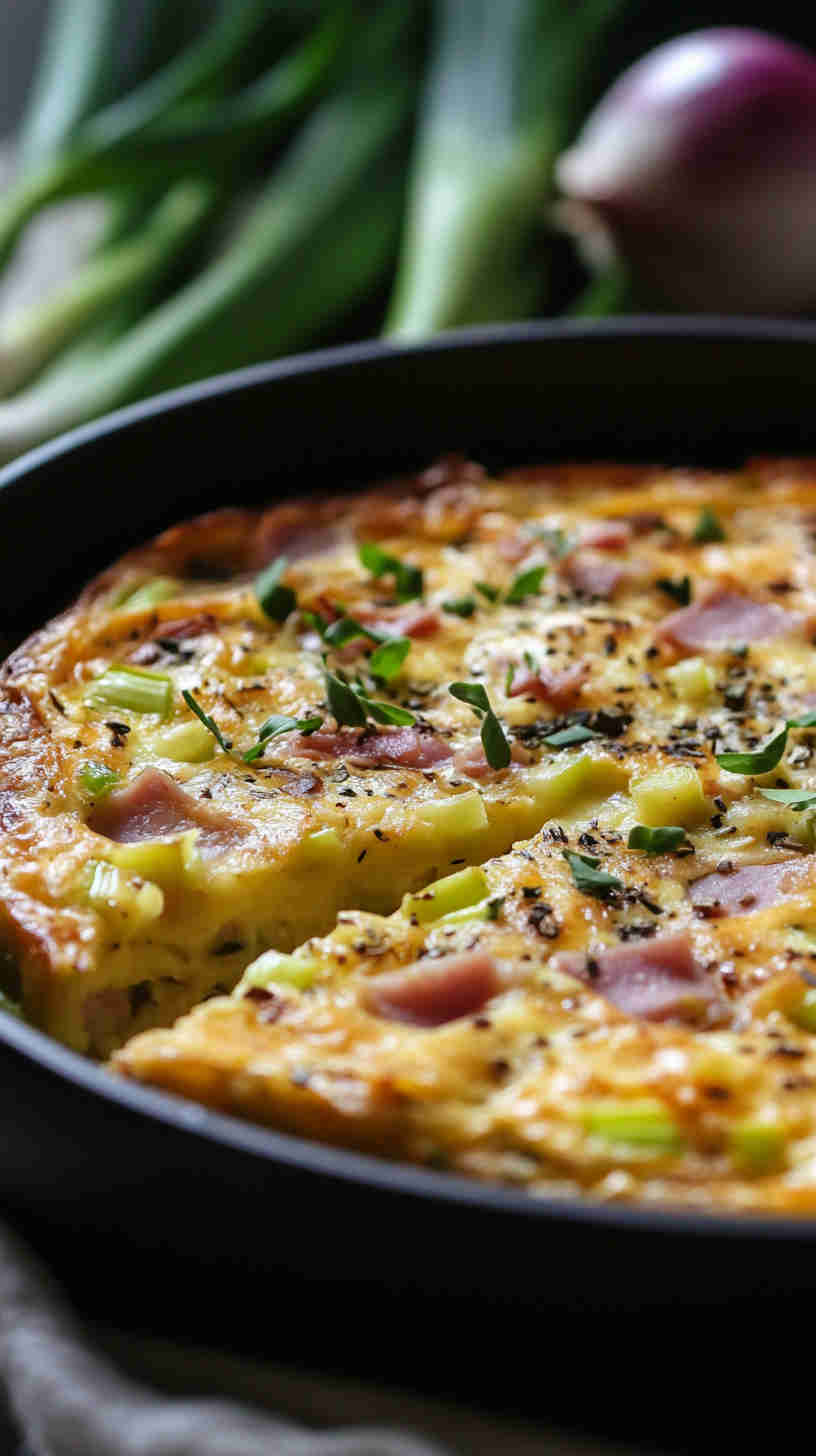 Leek, Ham & Gruyère Frittata