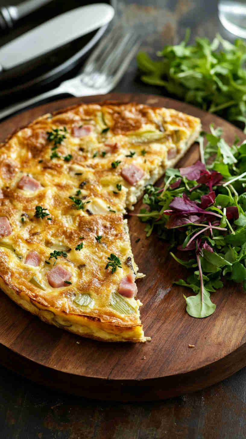 Leek, Ham & Gruyère Frittata
