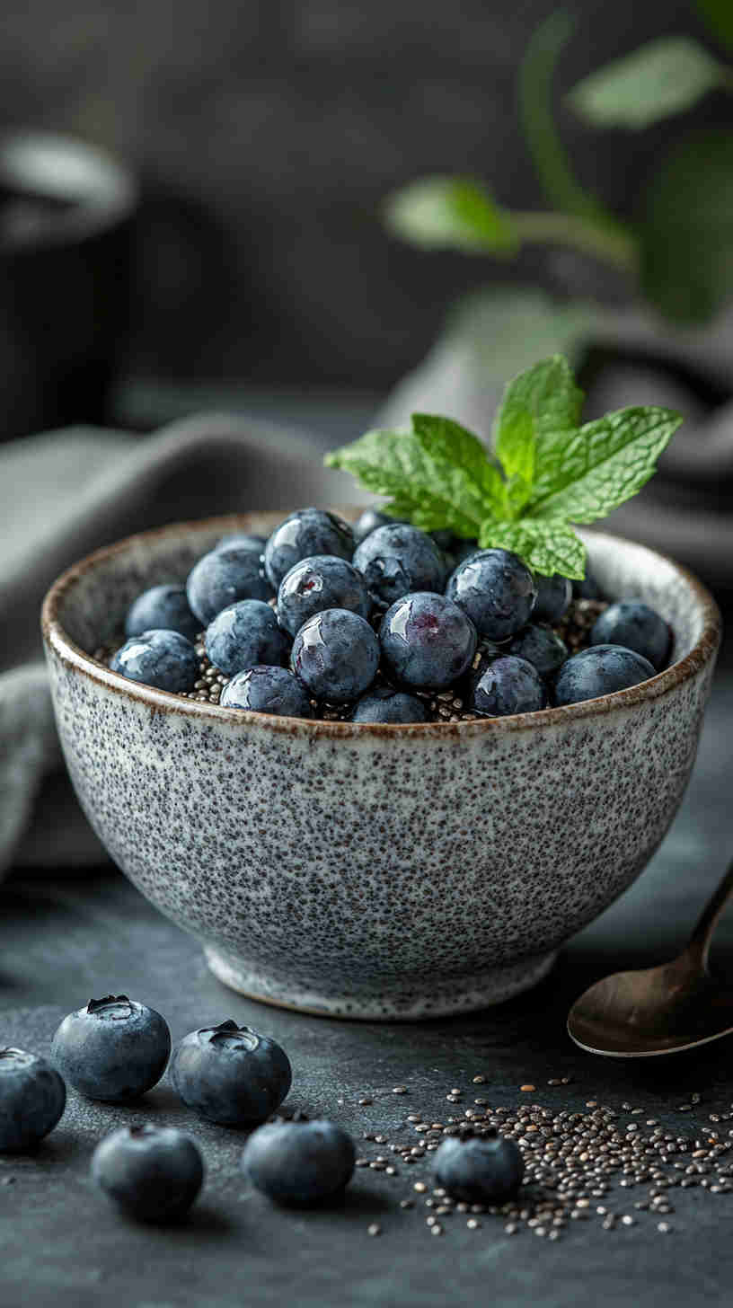 Low-Calorie Chia Pudding with Berries