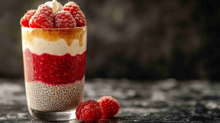 Low-Calorie Chia Pudding with Berries