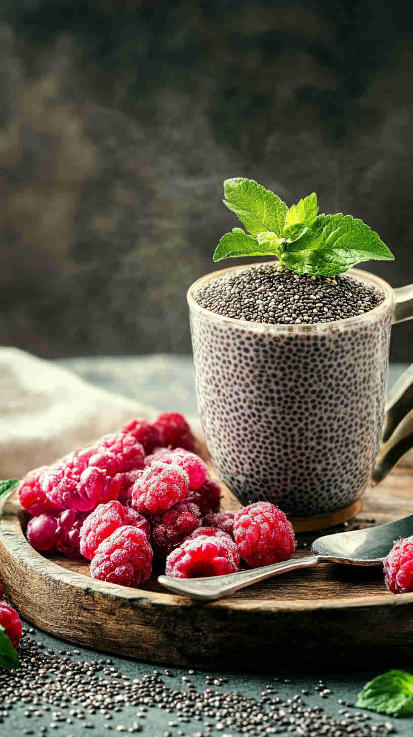 Low-Calorie Chia Pudding with Berries