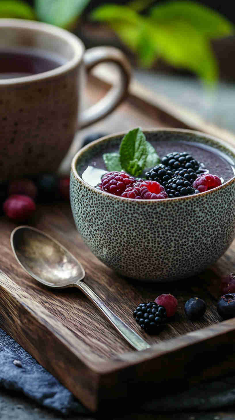 Low-Calorie Chia Pudding with Berries