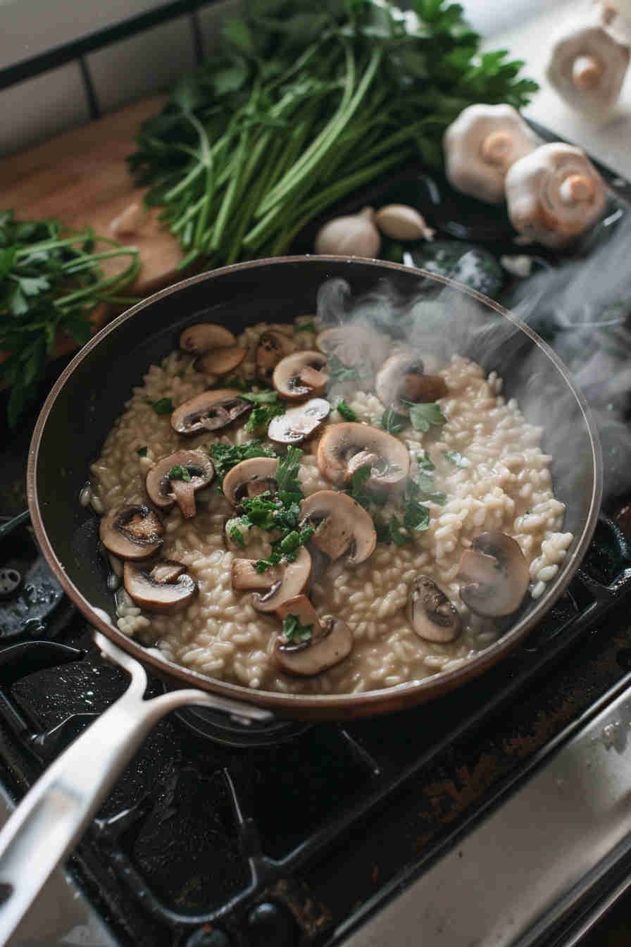 Low-Calorie Mushroom Risotto