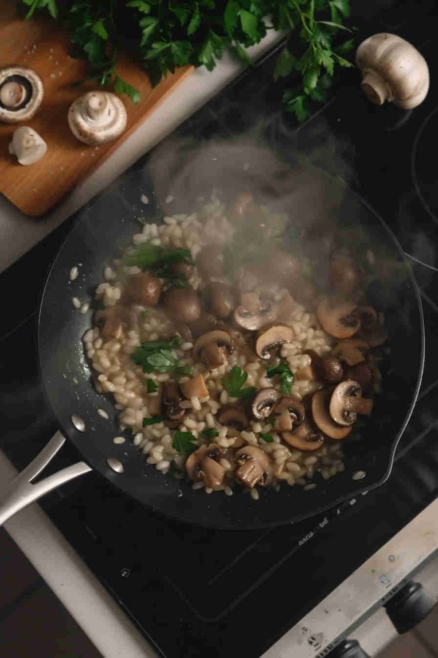 Low-Calorie Mushroom Risotto