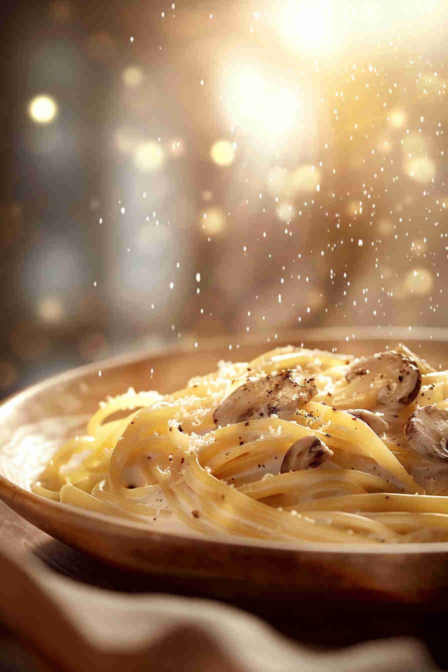 Mushroom Alfredo Pasta