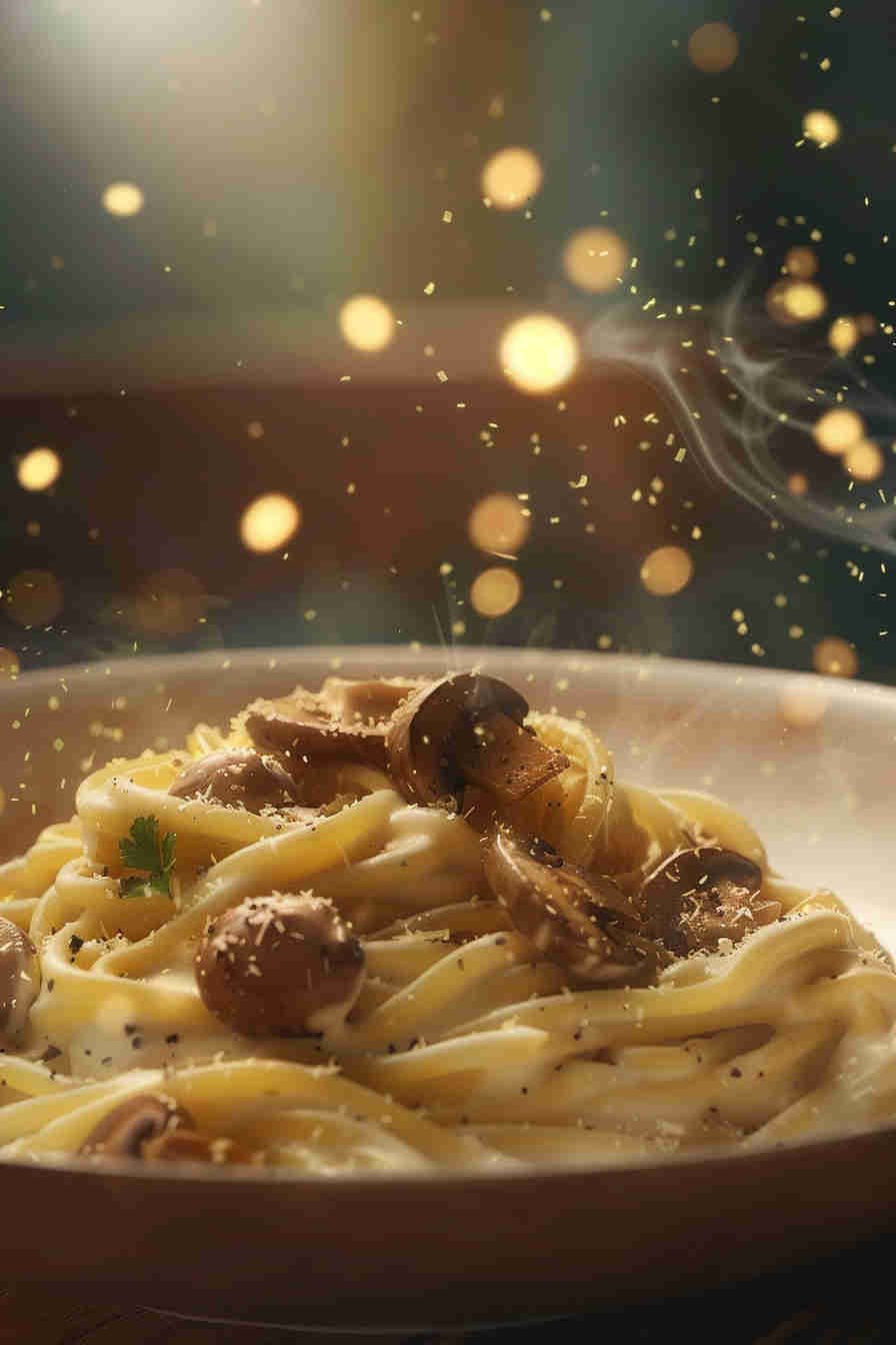 Mushroom Alfredo Pasta