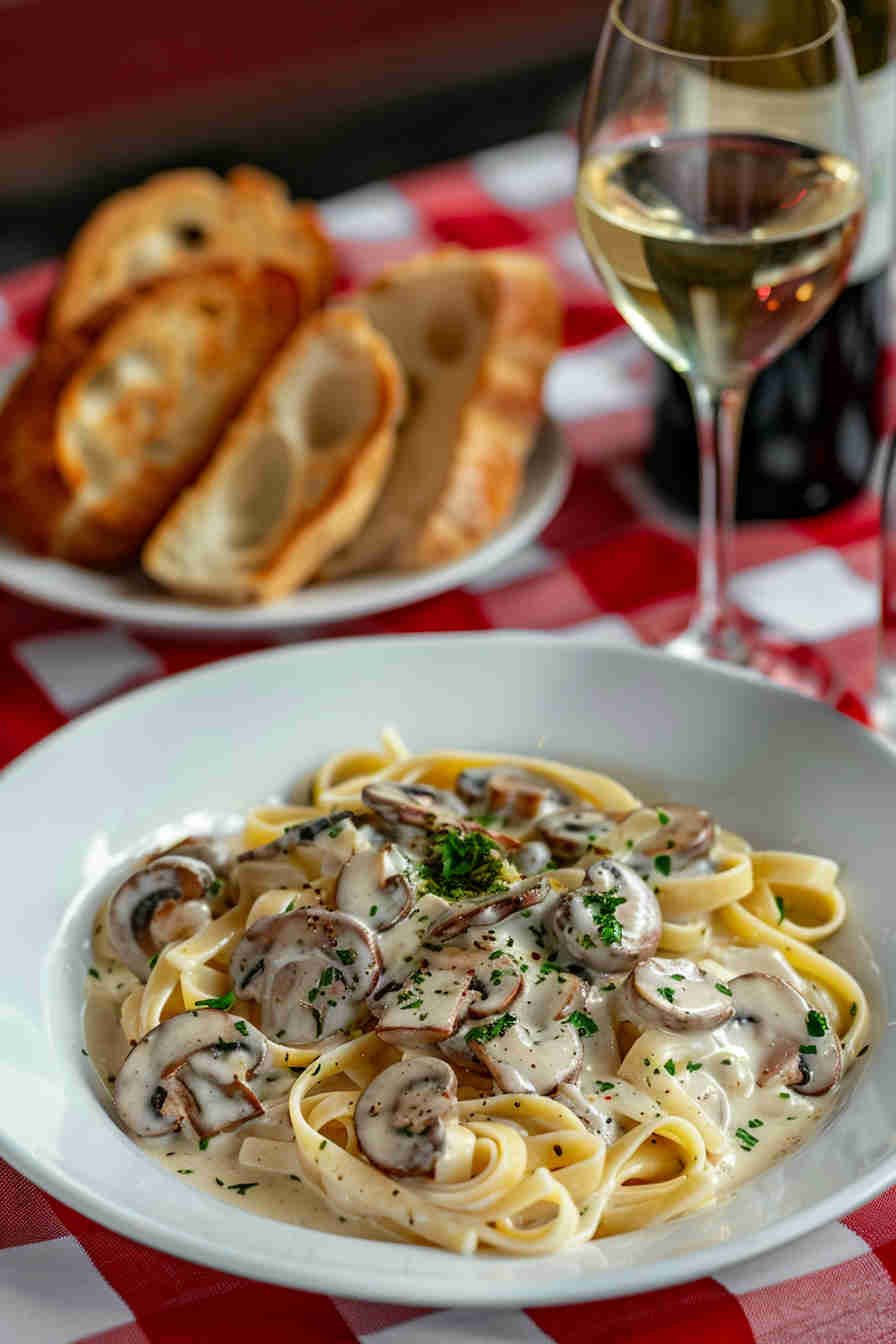 Mushroom Alfredo Pasta