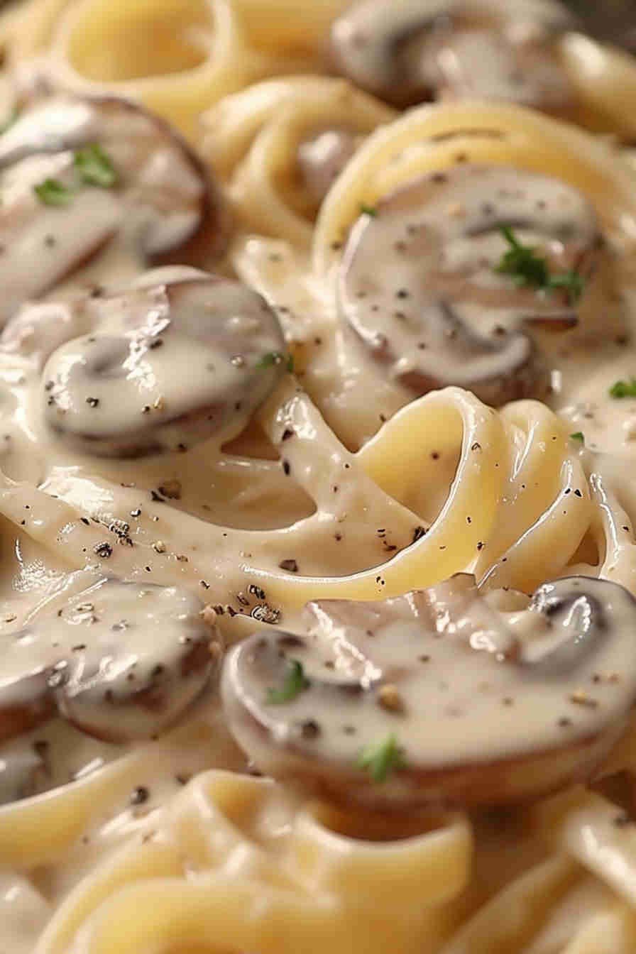 Mushroom Alfredo Pasta