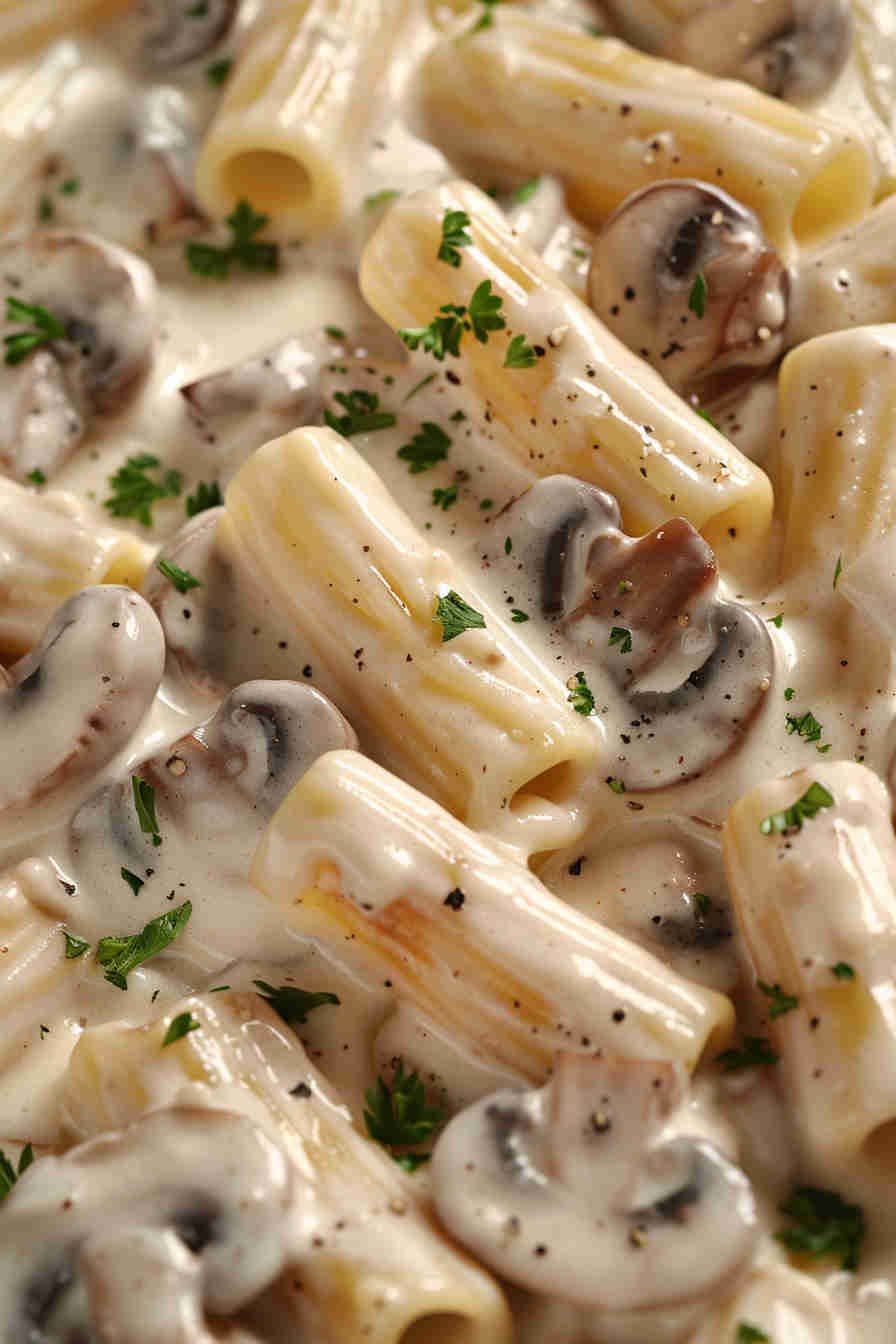 Mushroom Alfredo Pasta