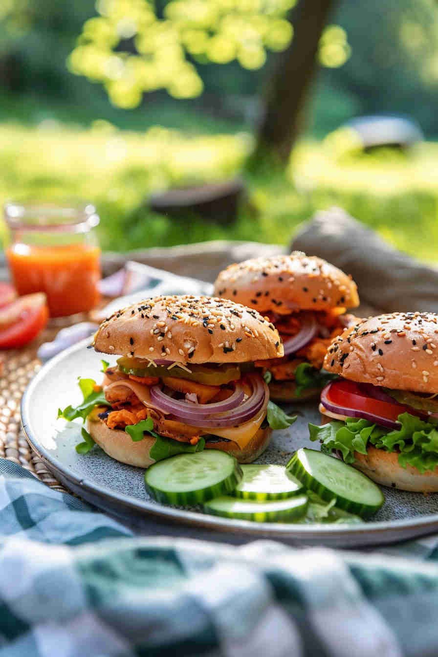 Mushroom & Bell Pepper Veggie Burger