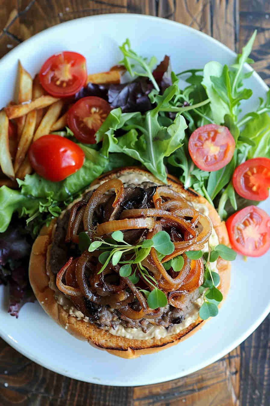 Mushroom & Bell Pepper Veggie Burger